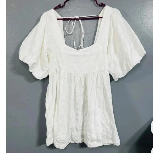 Free People Gigi Puff Sleeve Tunic White - Picture 2 of 5